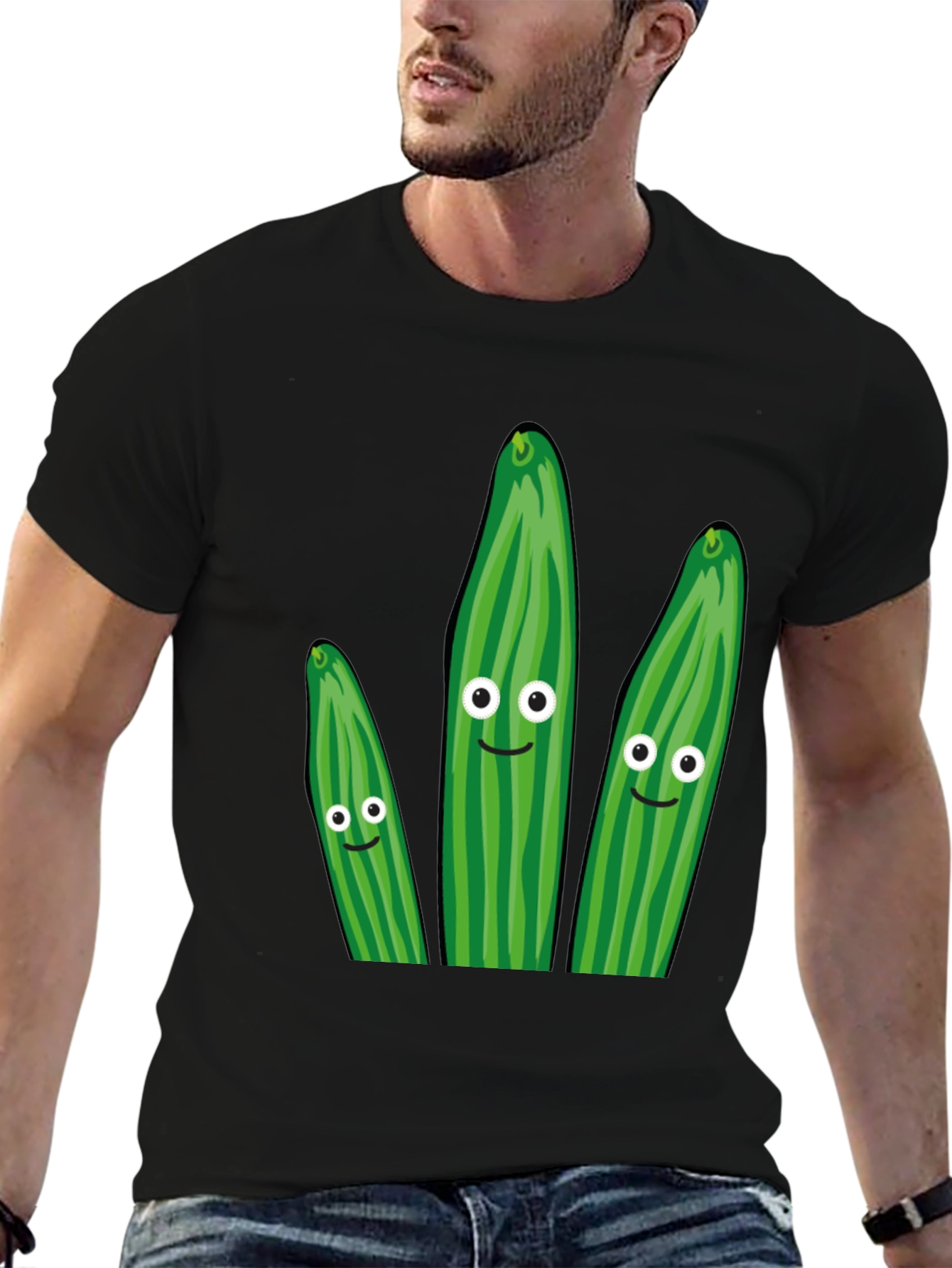 Funny Cucumber Graphic T-Shirt - Quirky Novelty Tee
