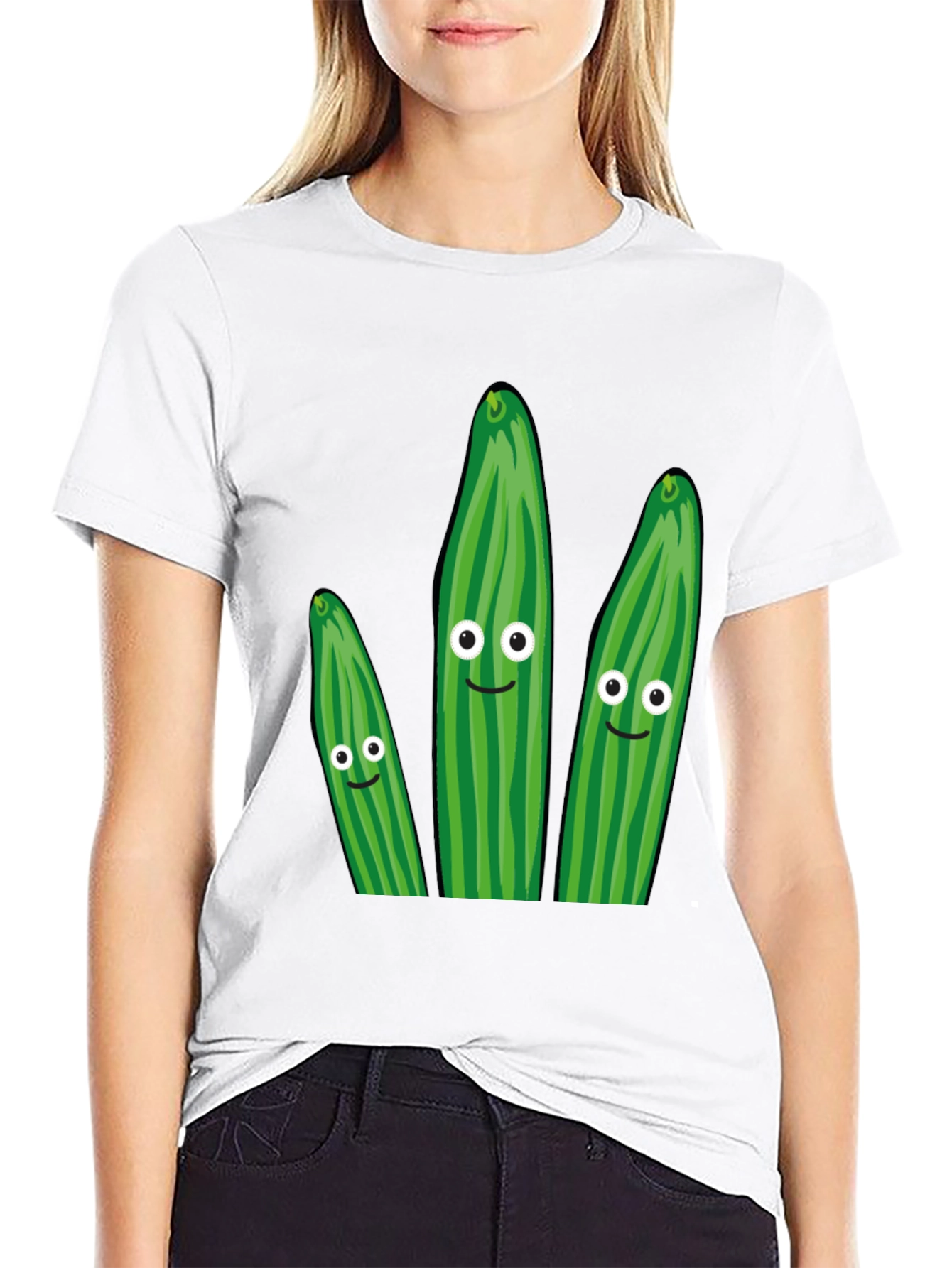Funny Cucumber Graphic T-Shirt - Quirky Novelty Tee