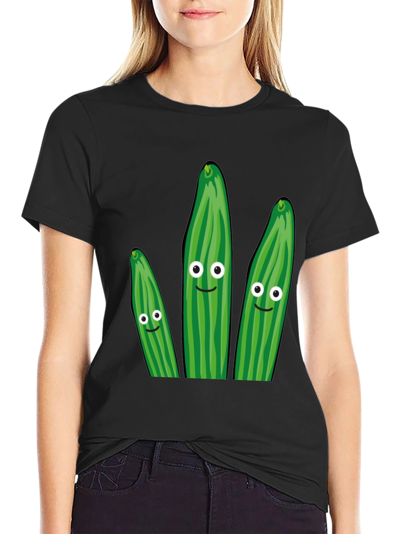 Funny Cucumber Graphic T-Shirt - Quirky Novelty Tee