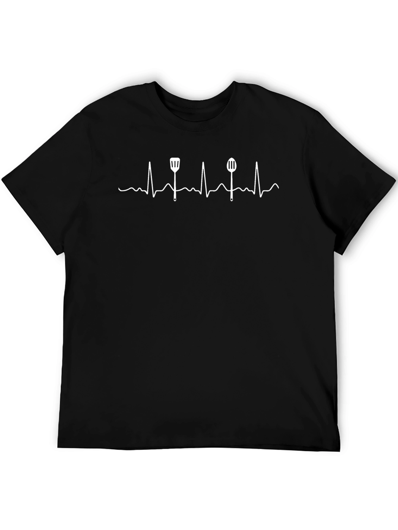 Chef Heartbeat Graphic T-Shirt - Black