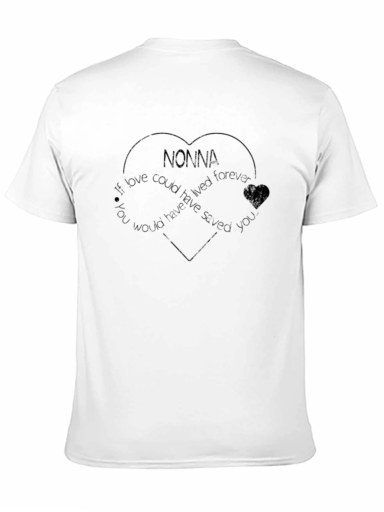 Nonna Heart Graphic T-Shirt - Memorial Gift