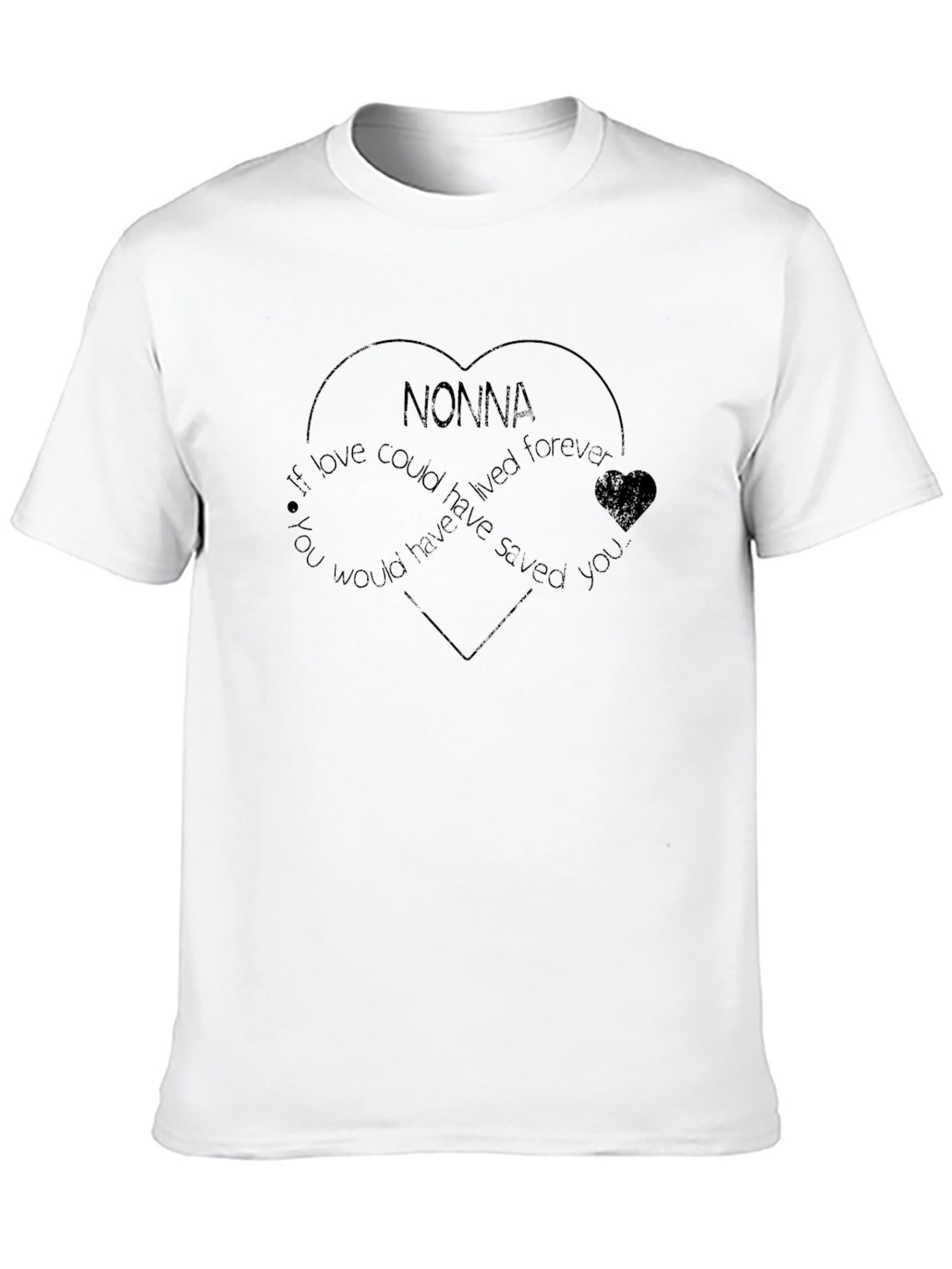 Nonna Heart Graphic T-Shirt - Memorial Gift