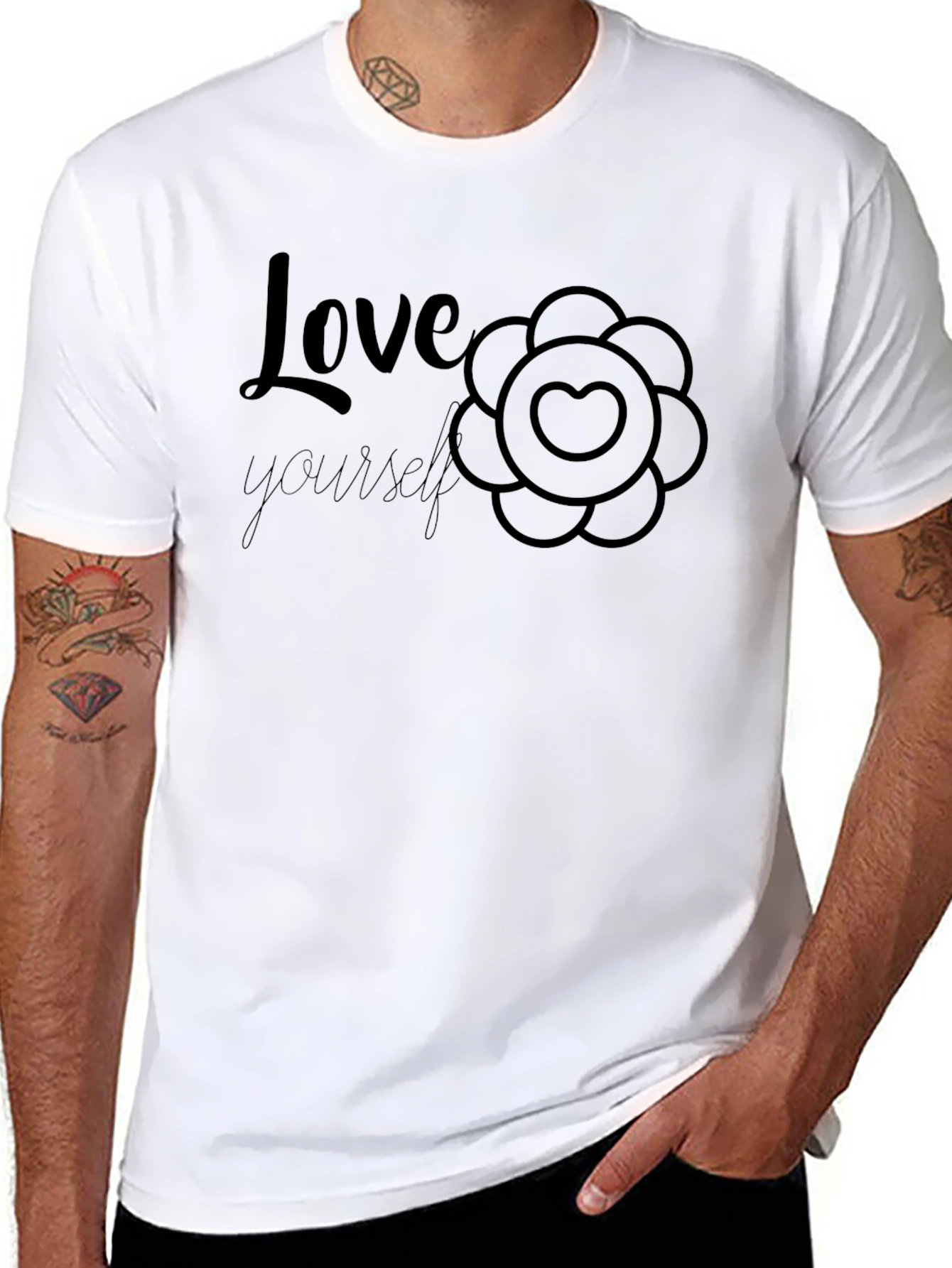 Love Yourself Graphic Tee - Black