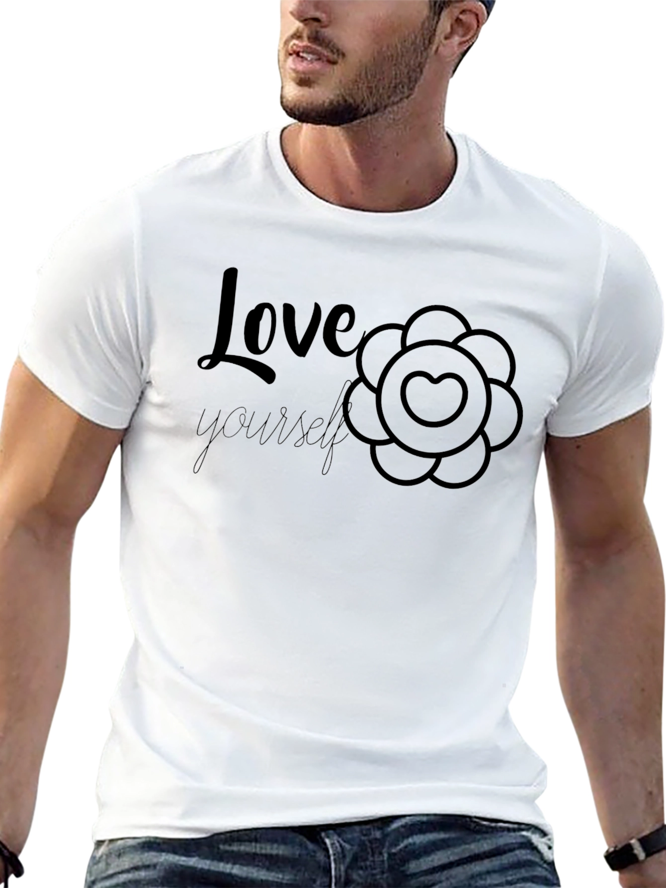 Love Yourself Graphic Tee - Black