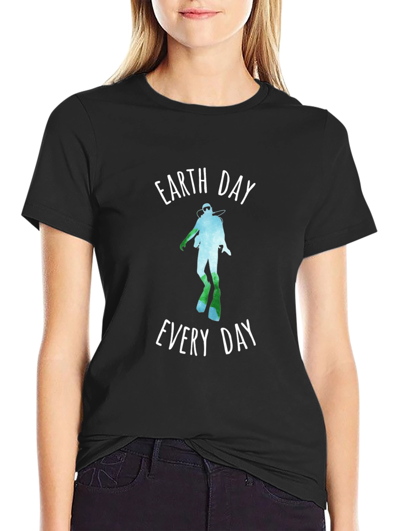 Earth Day Every Day Diver Graphic T-Shirt