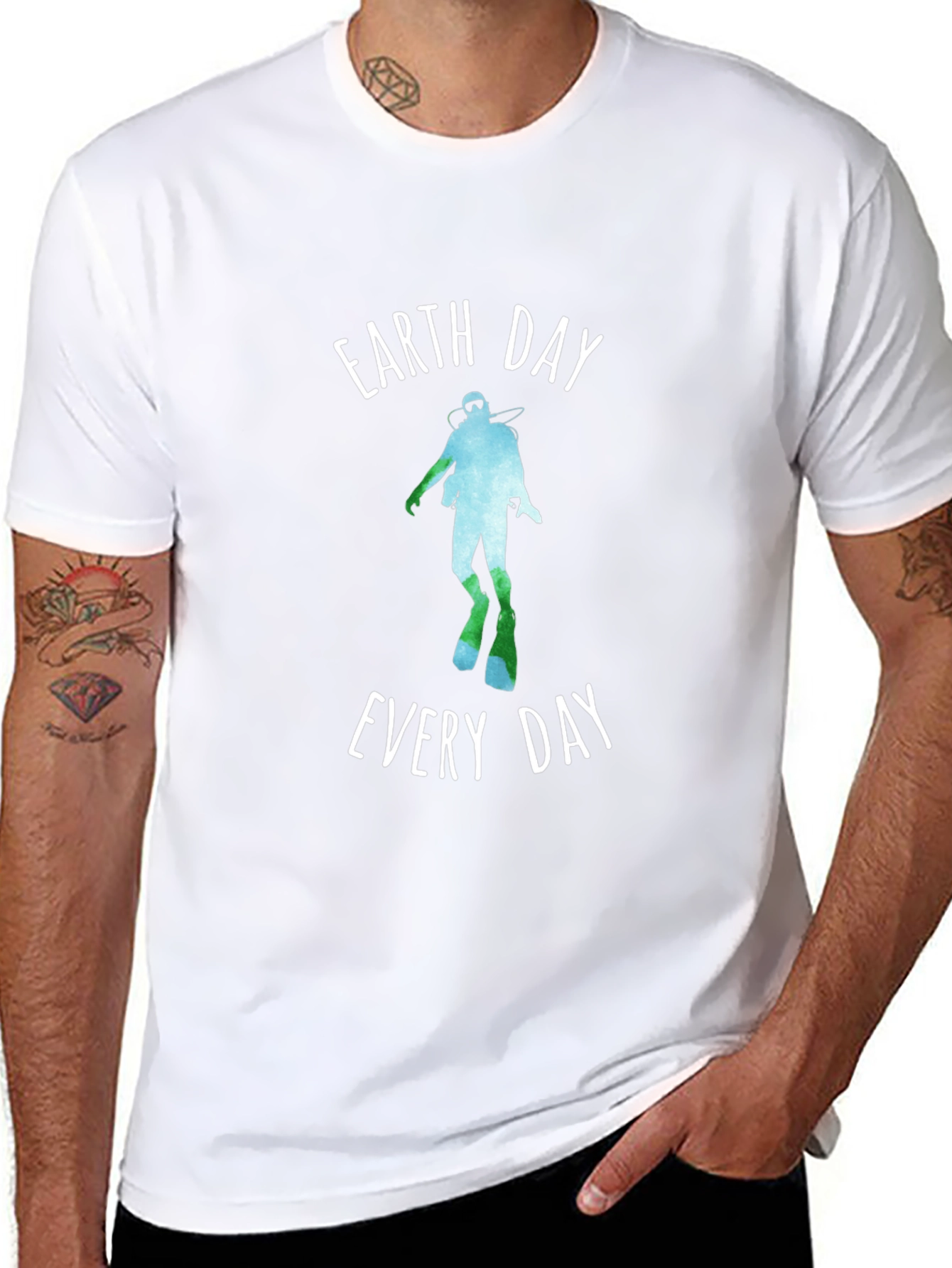 Earth Day Every Day Diver Graphic T-Shirt