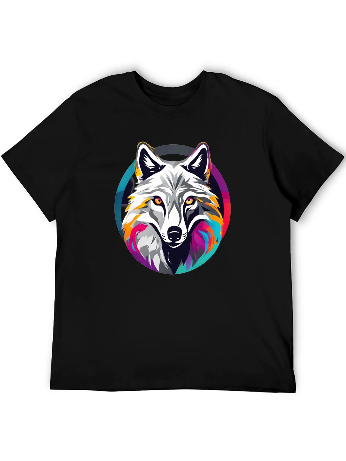 Wolf Graphic Tee - Stylish Mens Black T-Shirt