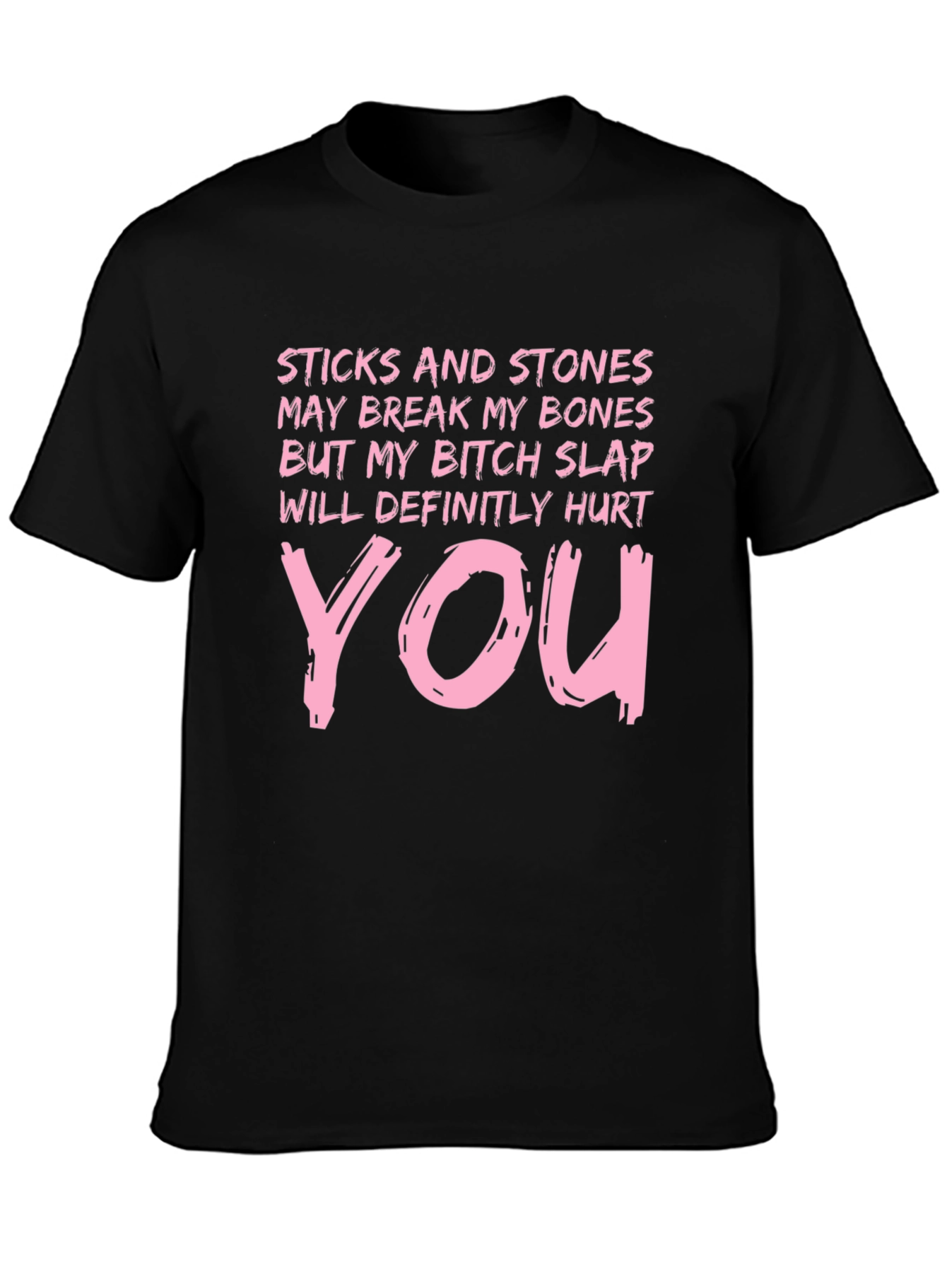 Sticks & Stones Novelty Graphic T-Shirt