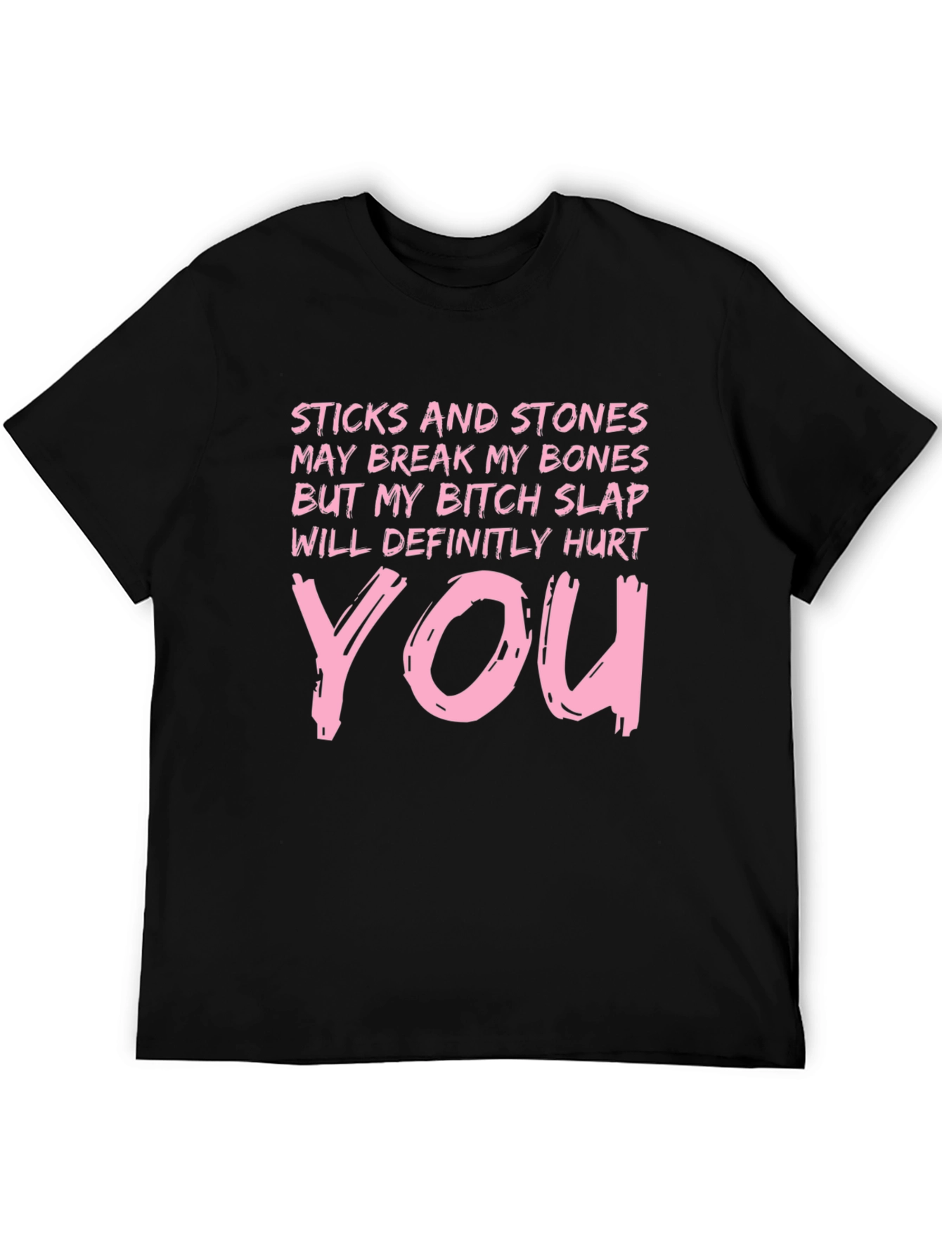 Sticks & Stones Novelty Graphic T-Shirt
