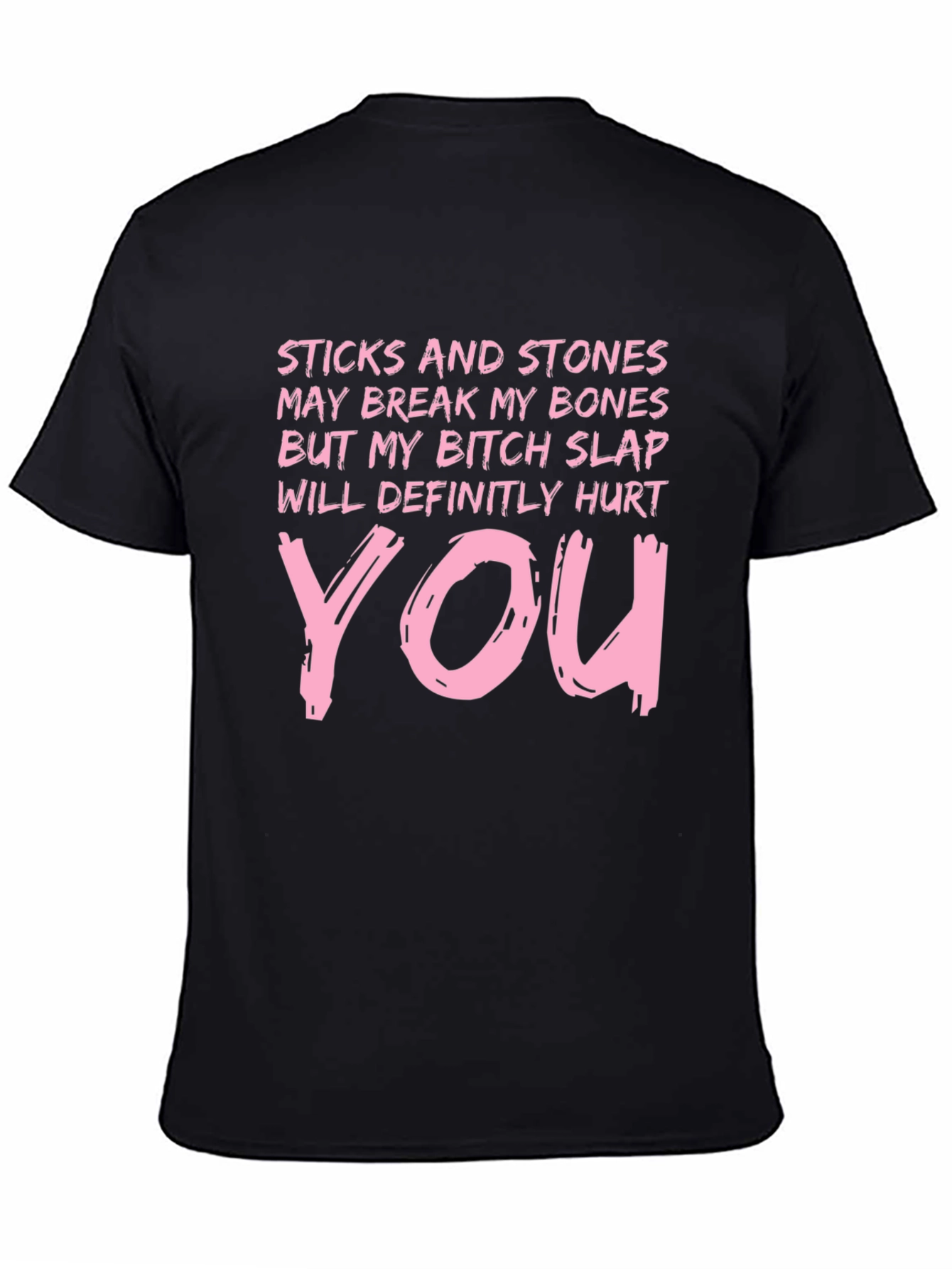 Sticks & Stones Novelty Graphic T-Shirt
