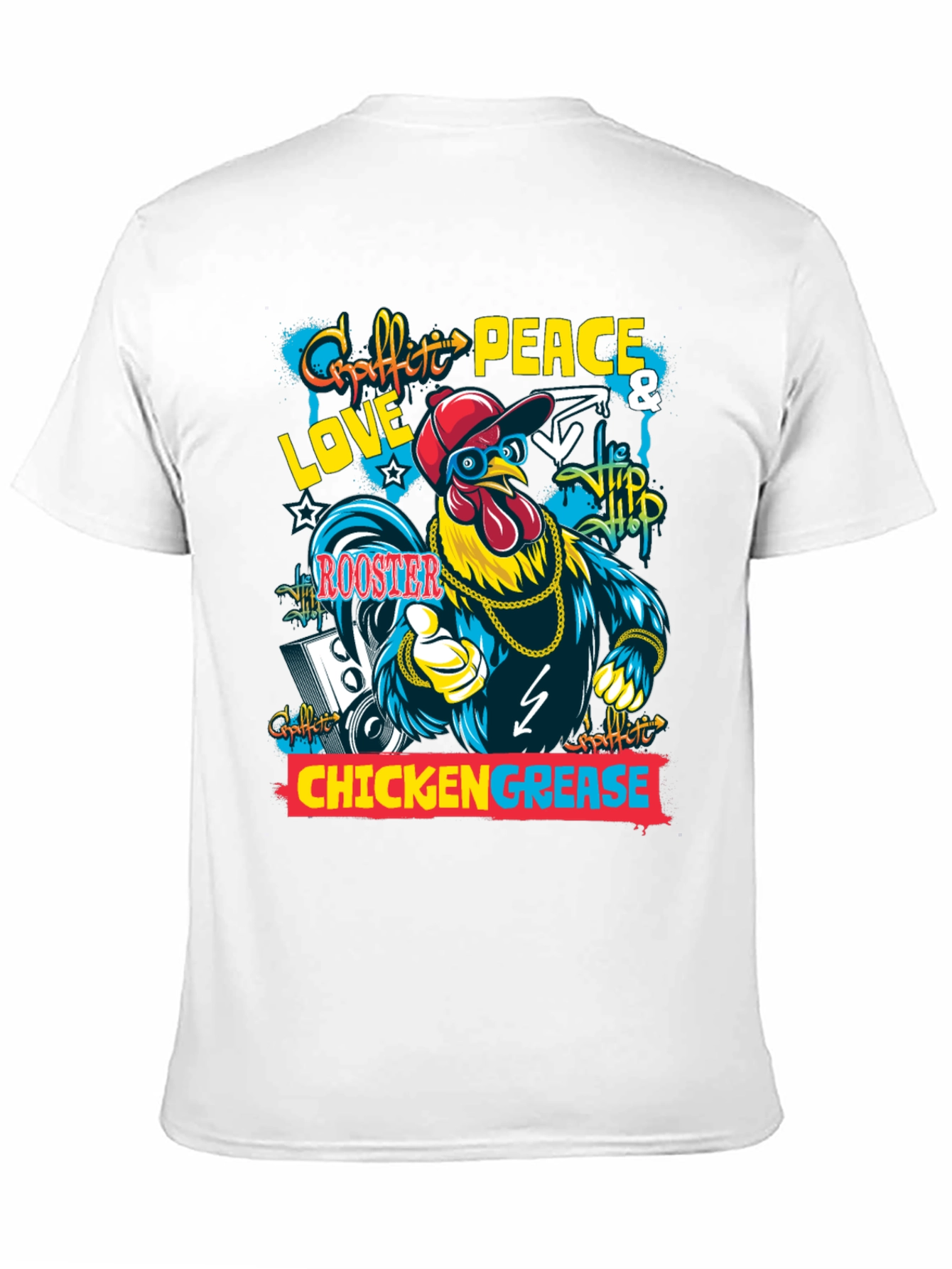 Hip Hop Rooster Graphic Tee