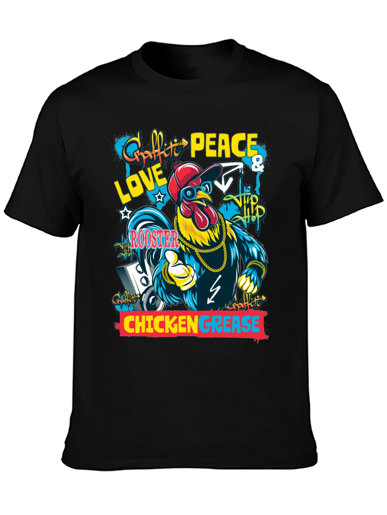 Hip Hop Rooster Graphic Tee