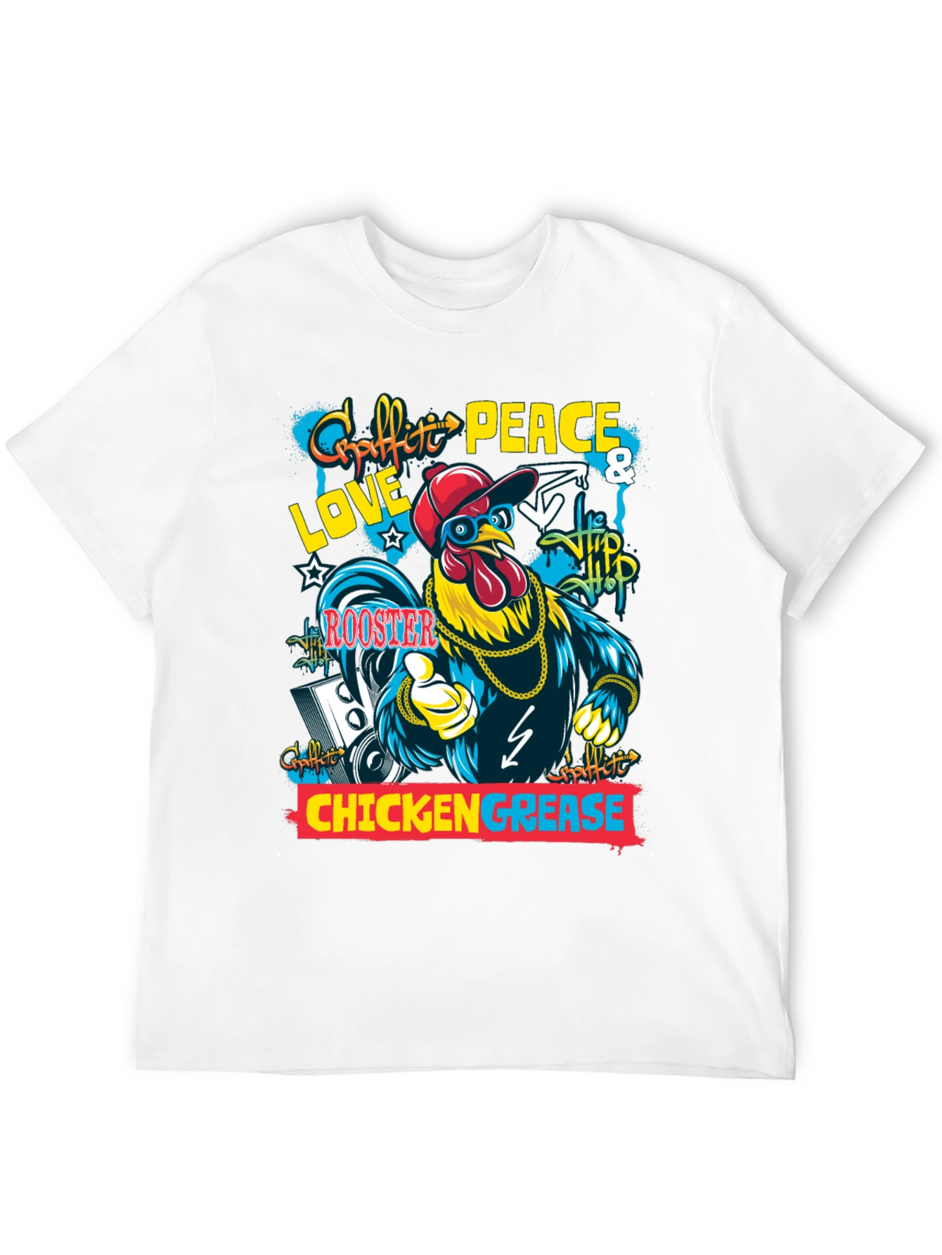 Hip Hop Rooster Graphic Tee