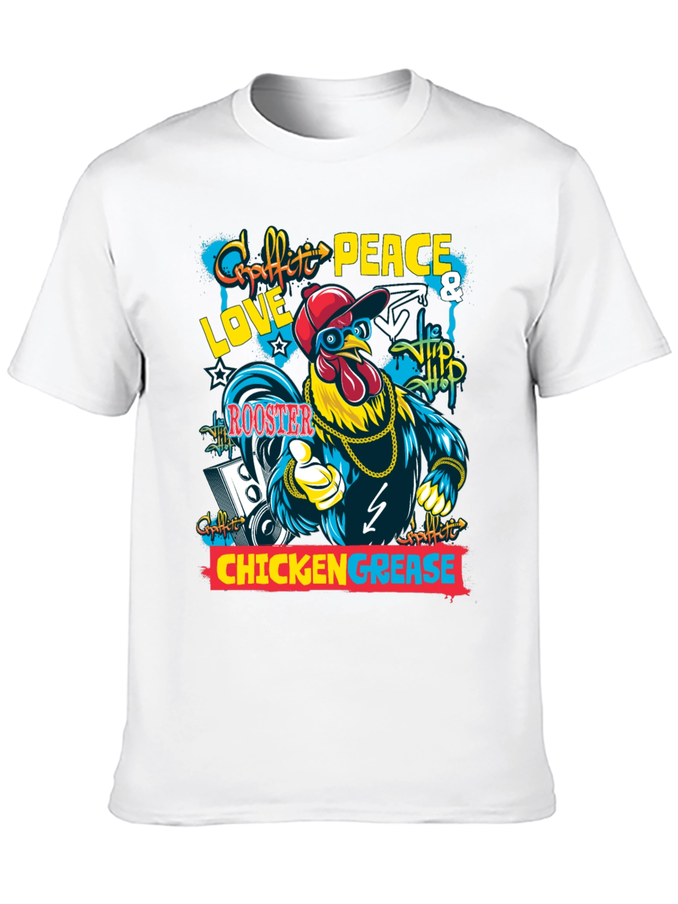 Hip Hop Rooster Graphic Tee