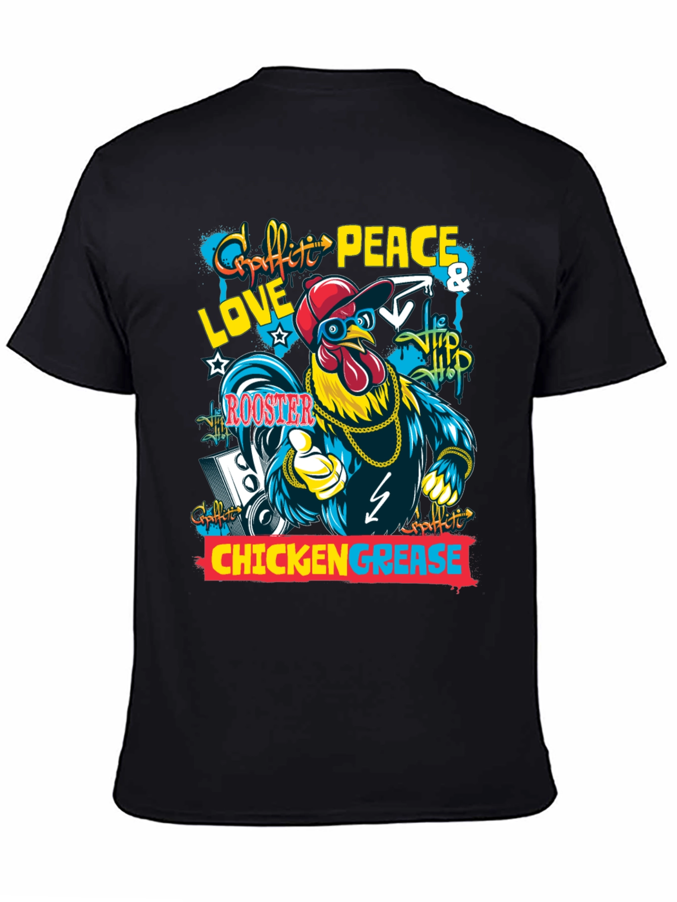 Hip Hop Rooster Graphic Tee