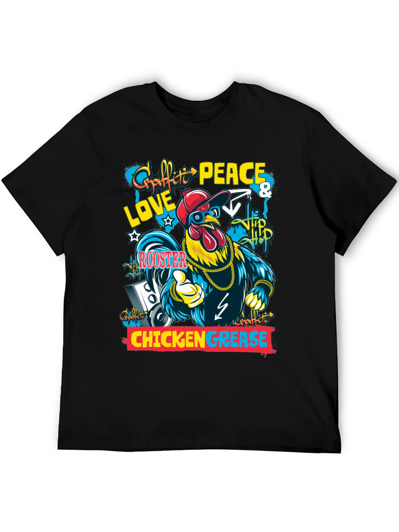 Hip Hop Rooster Graphic Tee