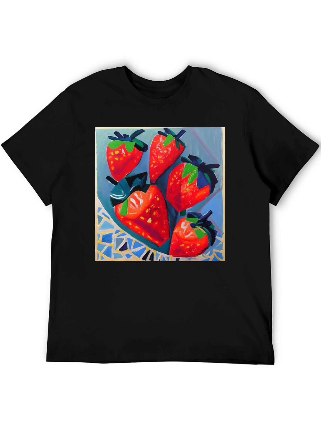 Strawberry Patch T-Shirt - Artsy Fruit Design