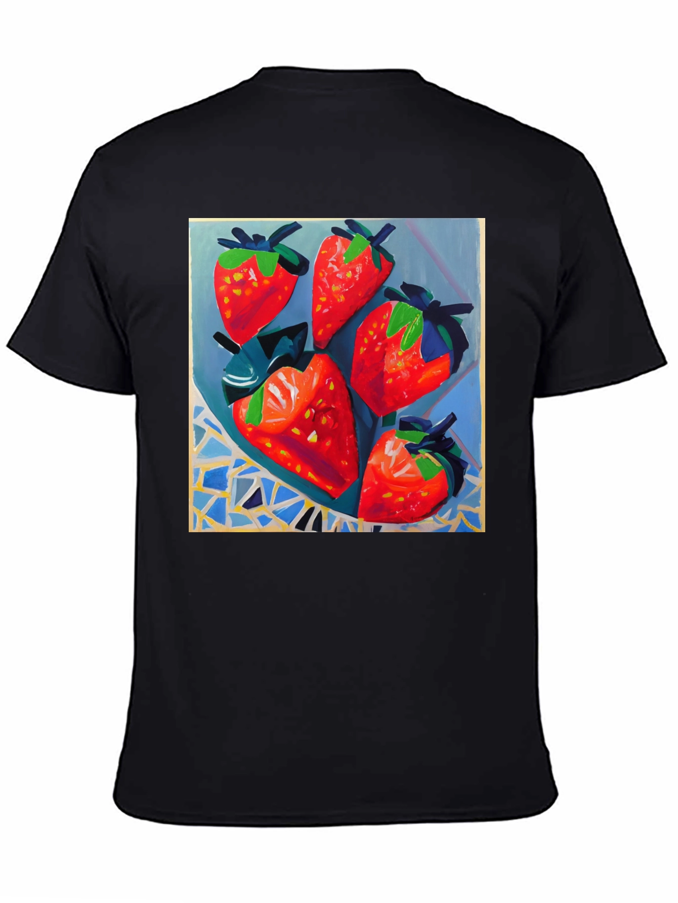 Strawberry Patch T-Shirt - Artsy Fruit Design