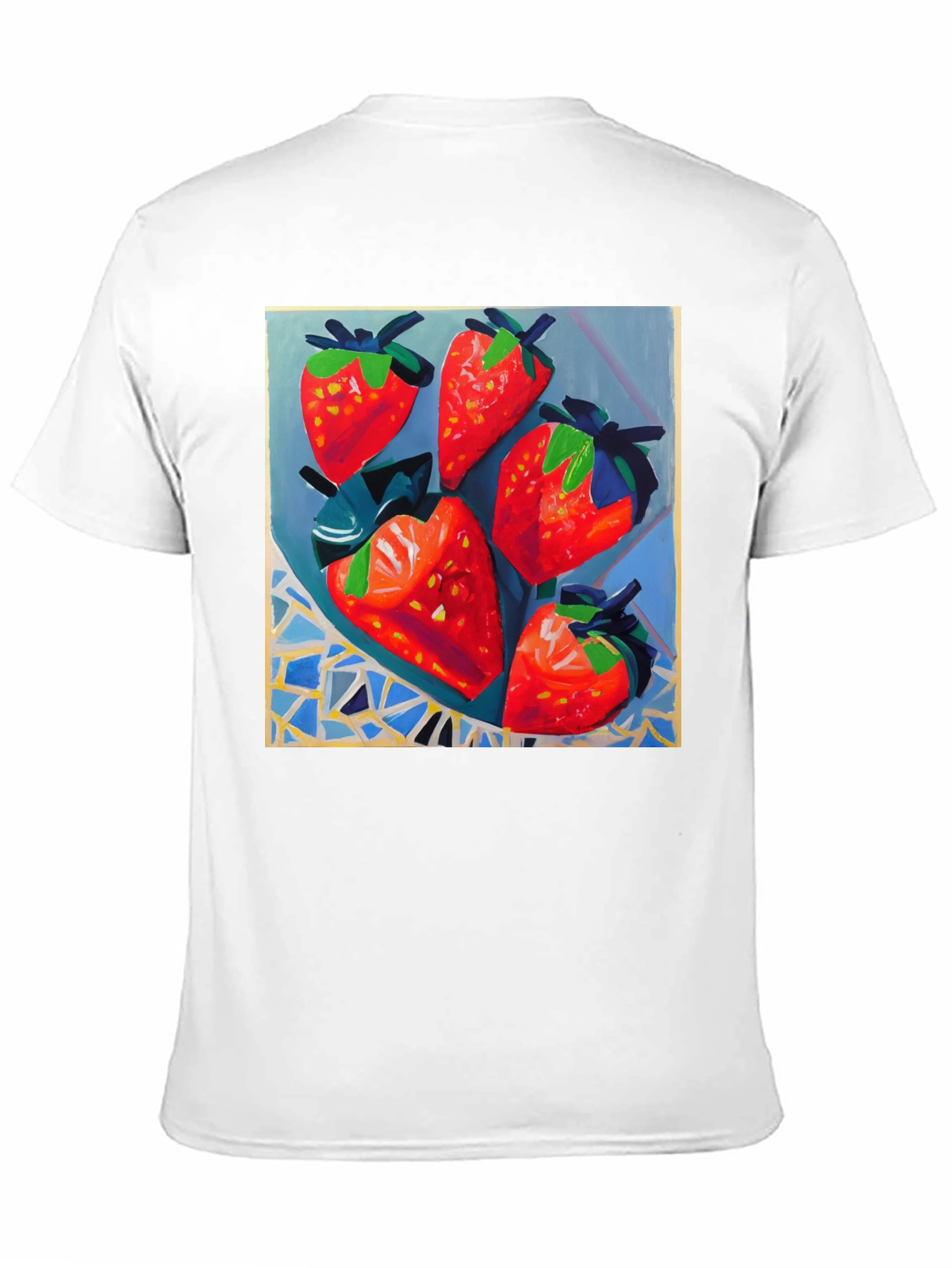 Strawberry Patch T-Shirt - Artsy Fruit Design