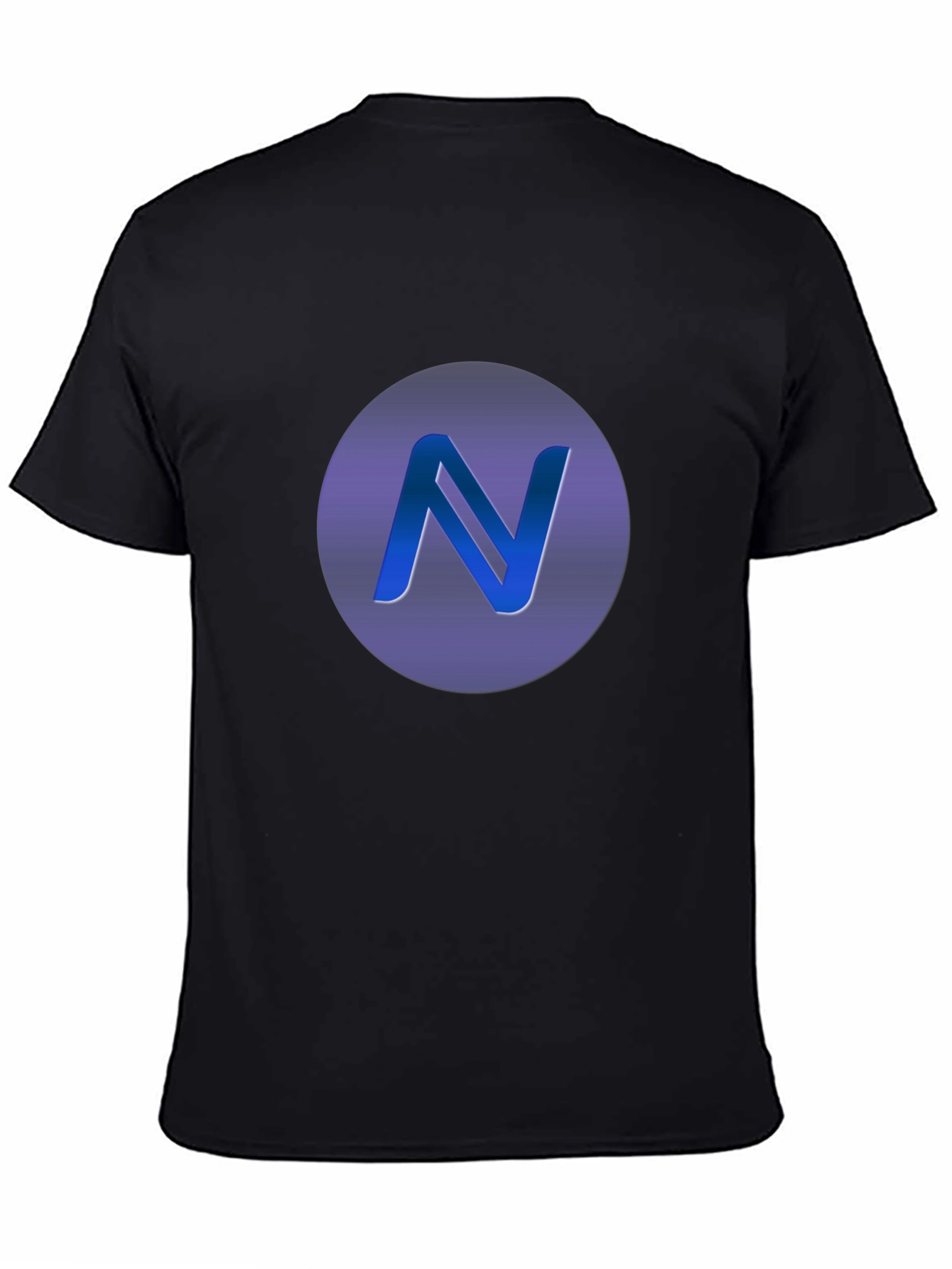 Stylish Black T-Shirt with Letter N Logo