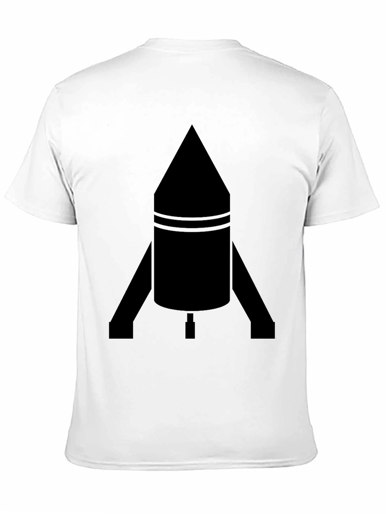 Rocket Graphic Tee - Solid Black Design