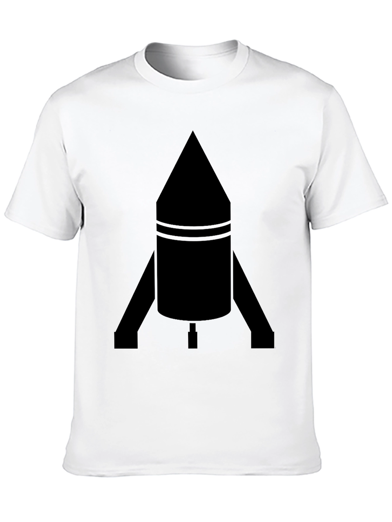 Rocket Graphic Tee - Solid Black Design