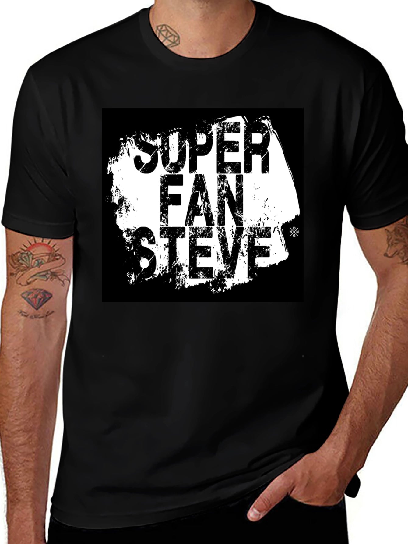 Super Fan Steve T-Shirt - Black Graphic Tee