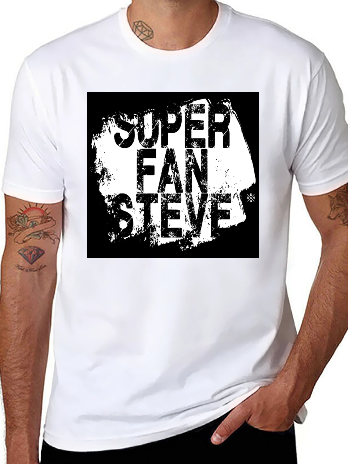 Super Fan Steve T-Shirt - Black Graphic Tee