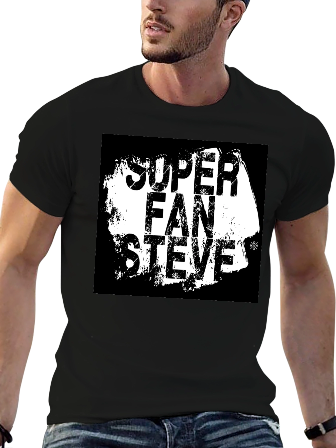 Super Fan Steve T-Shirt - Black Graphic Tee