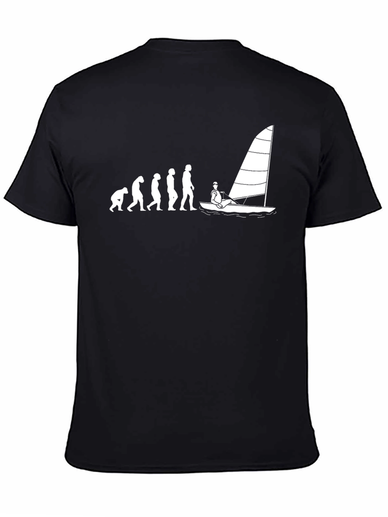 Evolution of Sailing Black T-Shirt