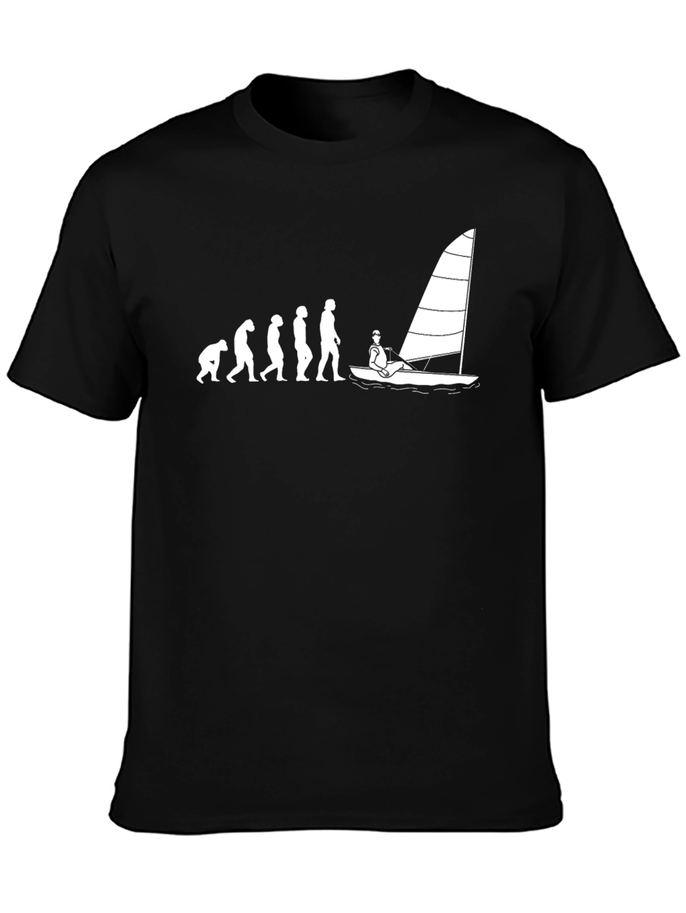 Evolution of Sailing Black T-Shirt