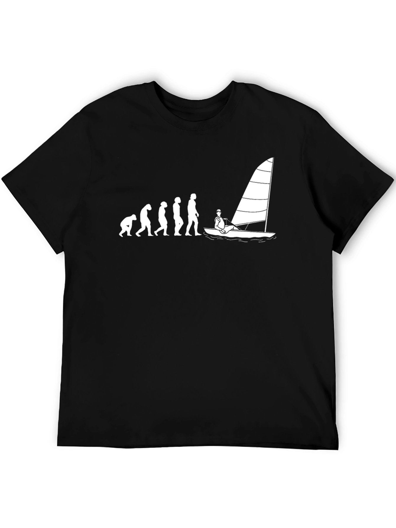Evolution of Sailing Black T-Shirt