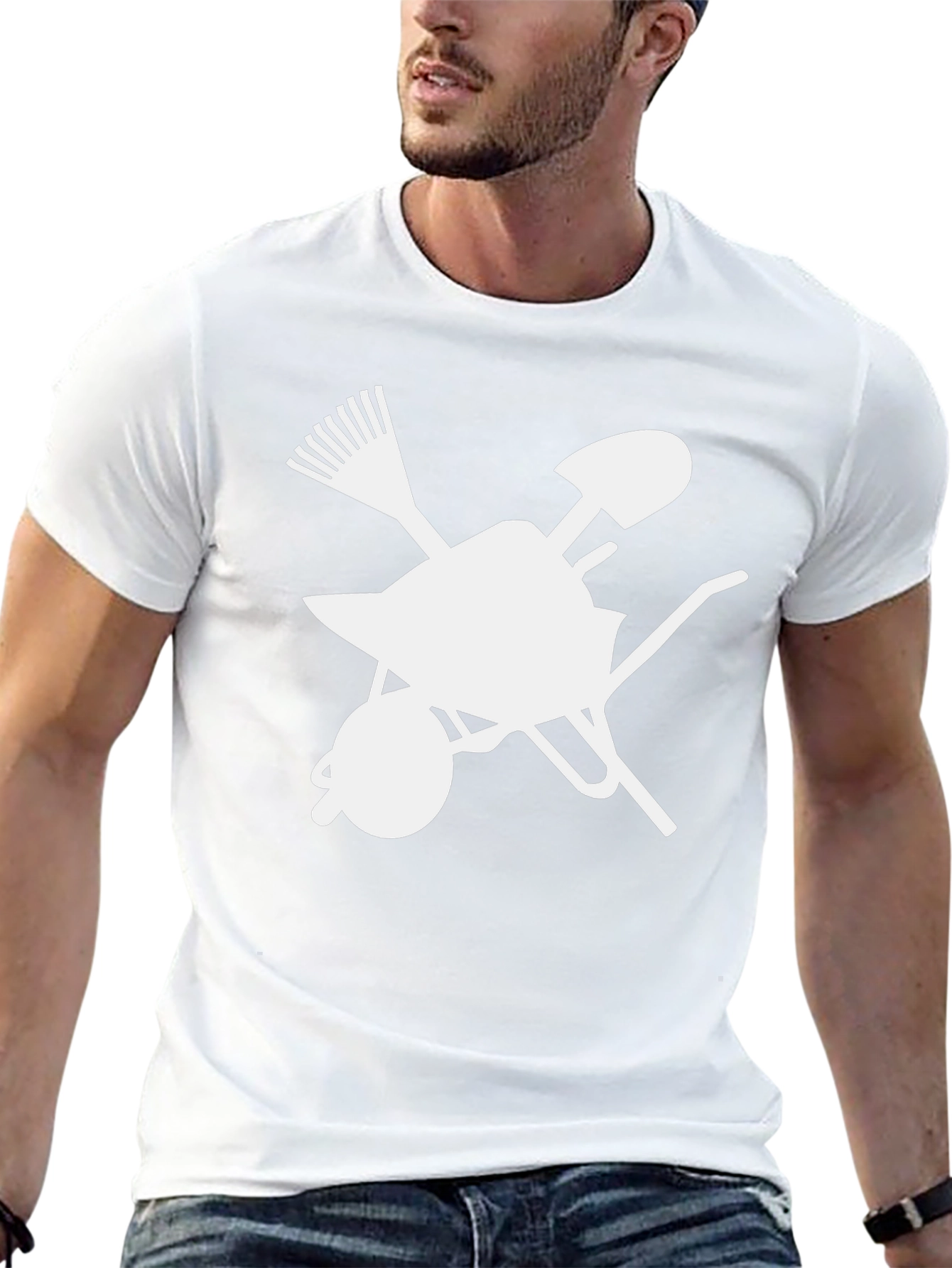 Gardening Tools Graphic Tee - Black Unisex T-Shirt