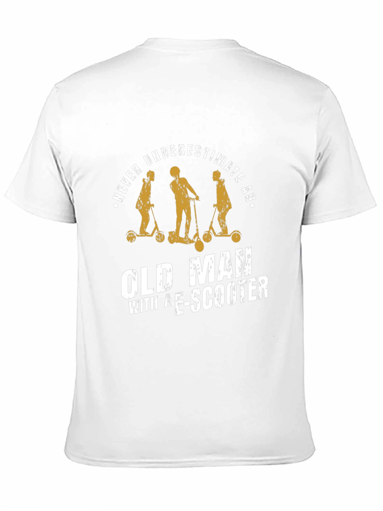 Funny Old Man E-Scooter Graphic Tee