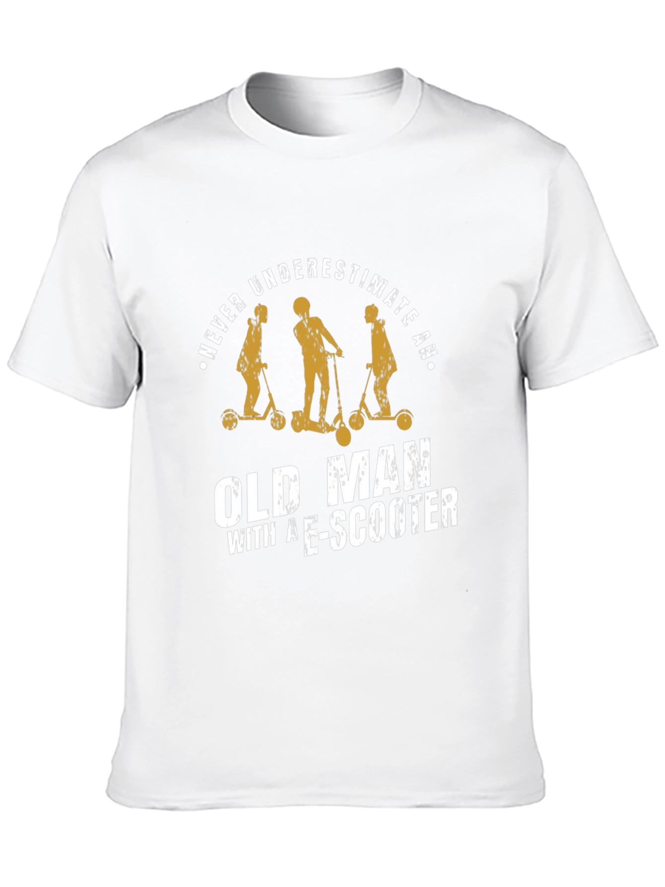 Funny Old Man E-Scooter Graphic Tee
