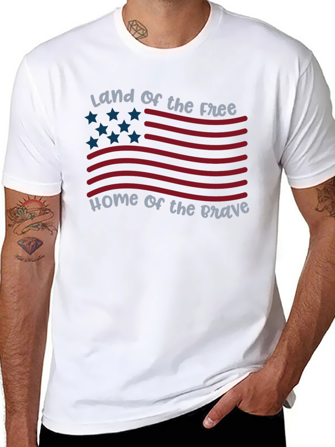 Patriotic Land of the Free Graphic Tee