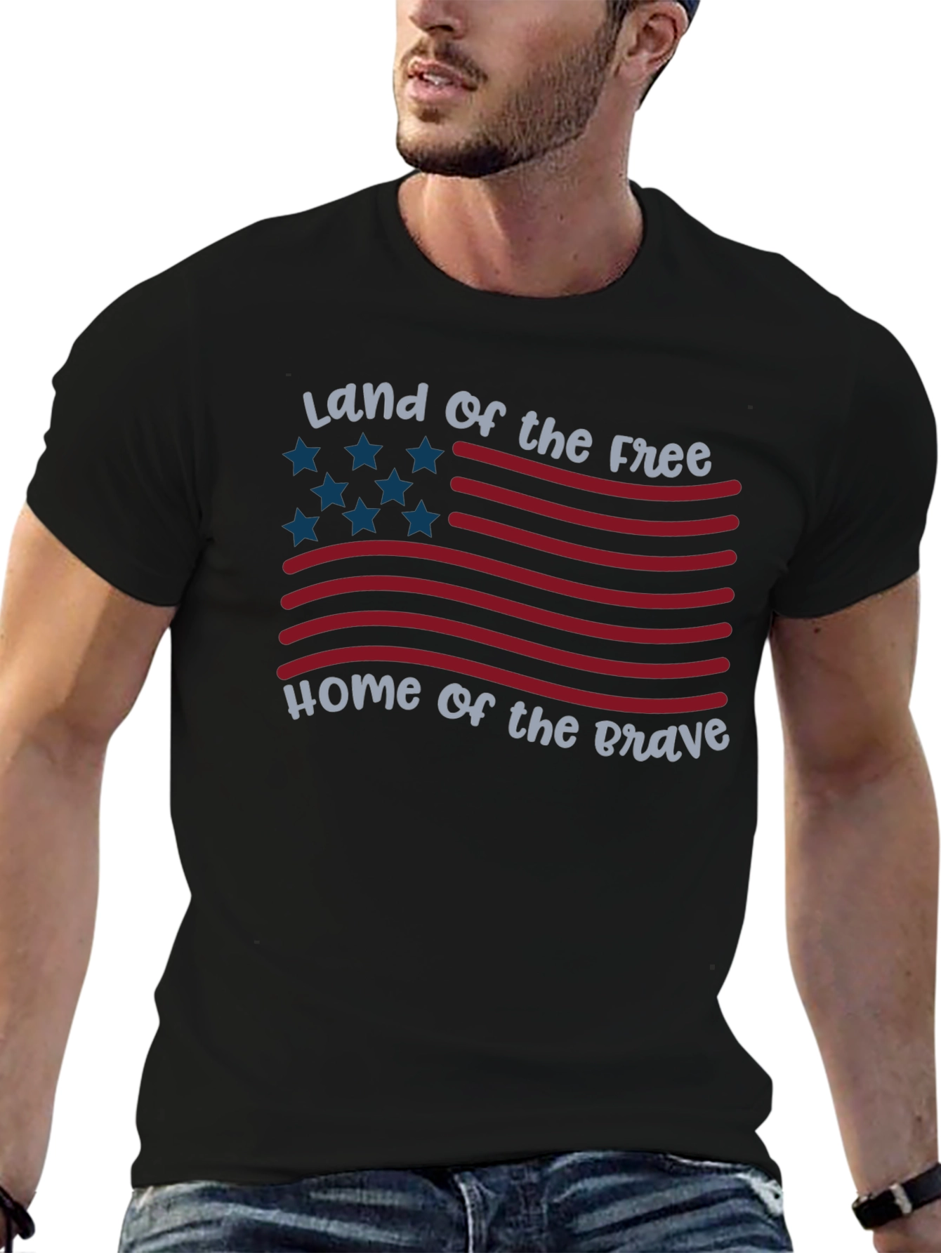 Patriotic Land of the Free Graphic Tee