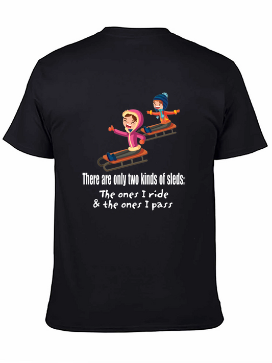 Funny Sledding T-Shirt for Winter Sports Enthusiasts