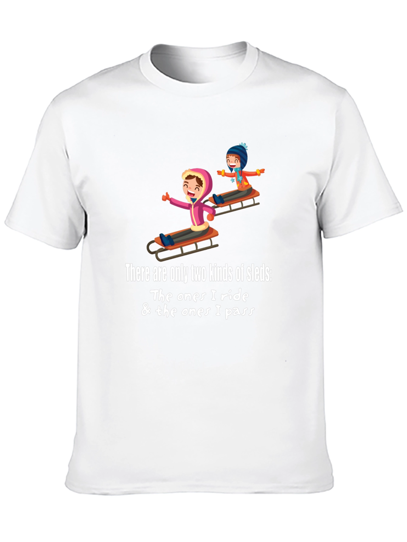 Funny Sledding T-Shirt for Winter Sports Enthusiasts