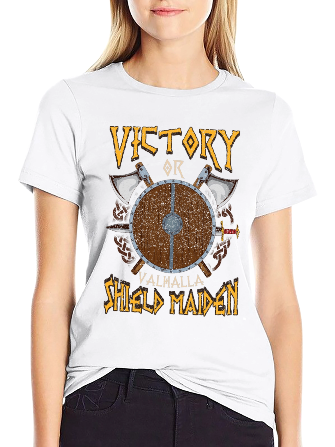 Victory or Valhalla Shield Maiden T-Shirt