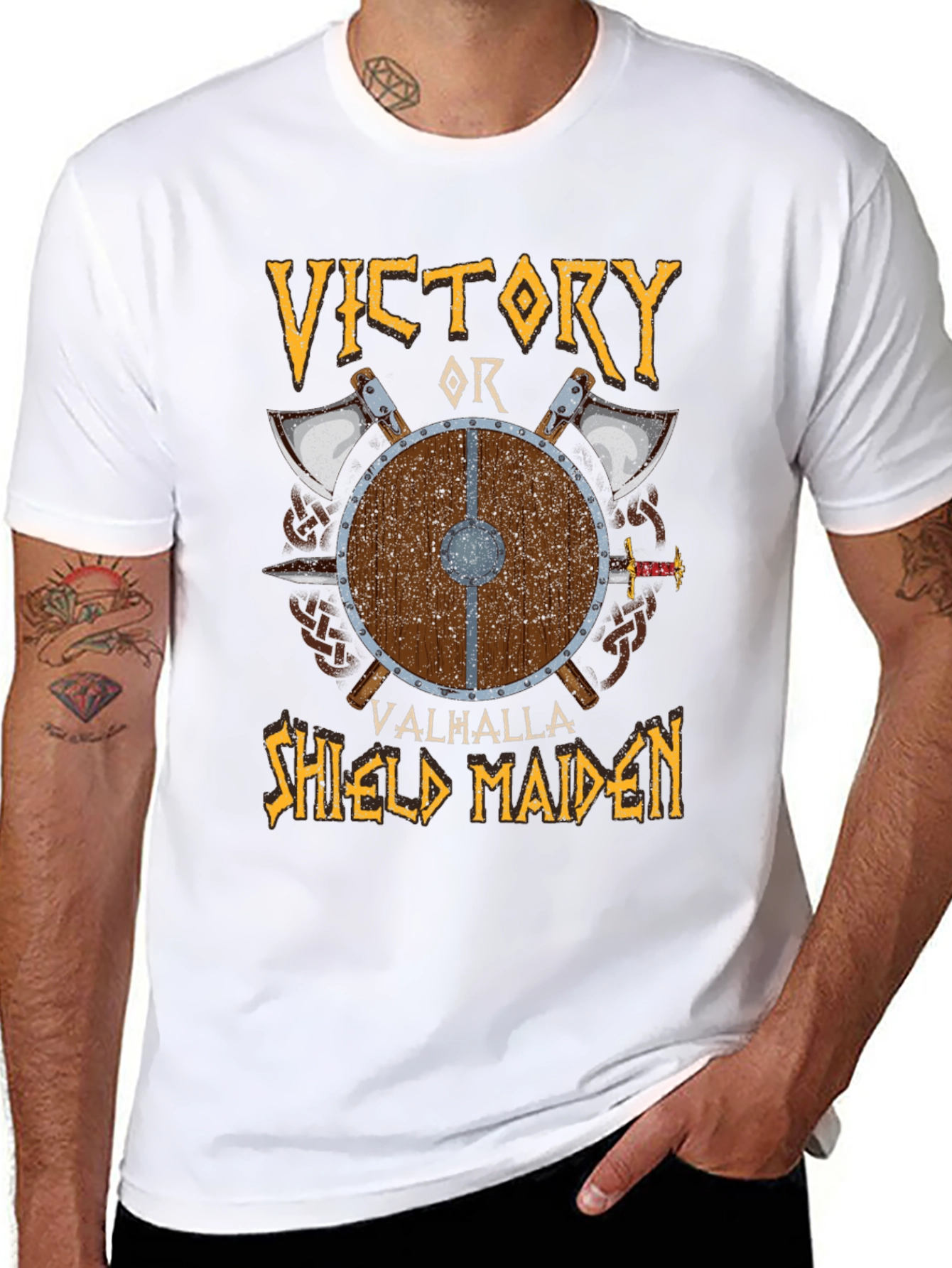 Victory or Valhalla Shield Maiden T-Shirt