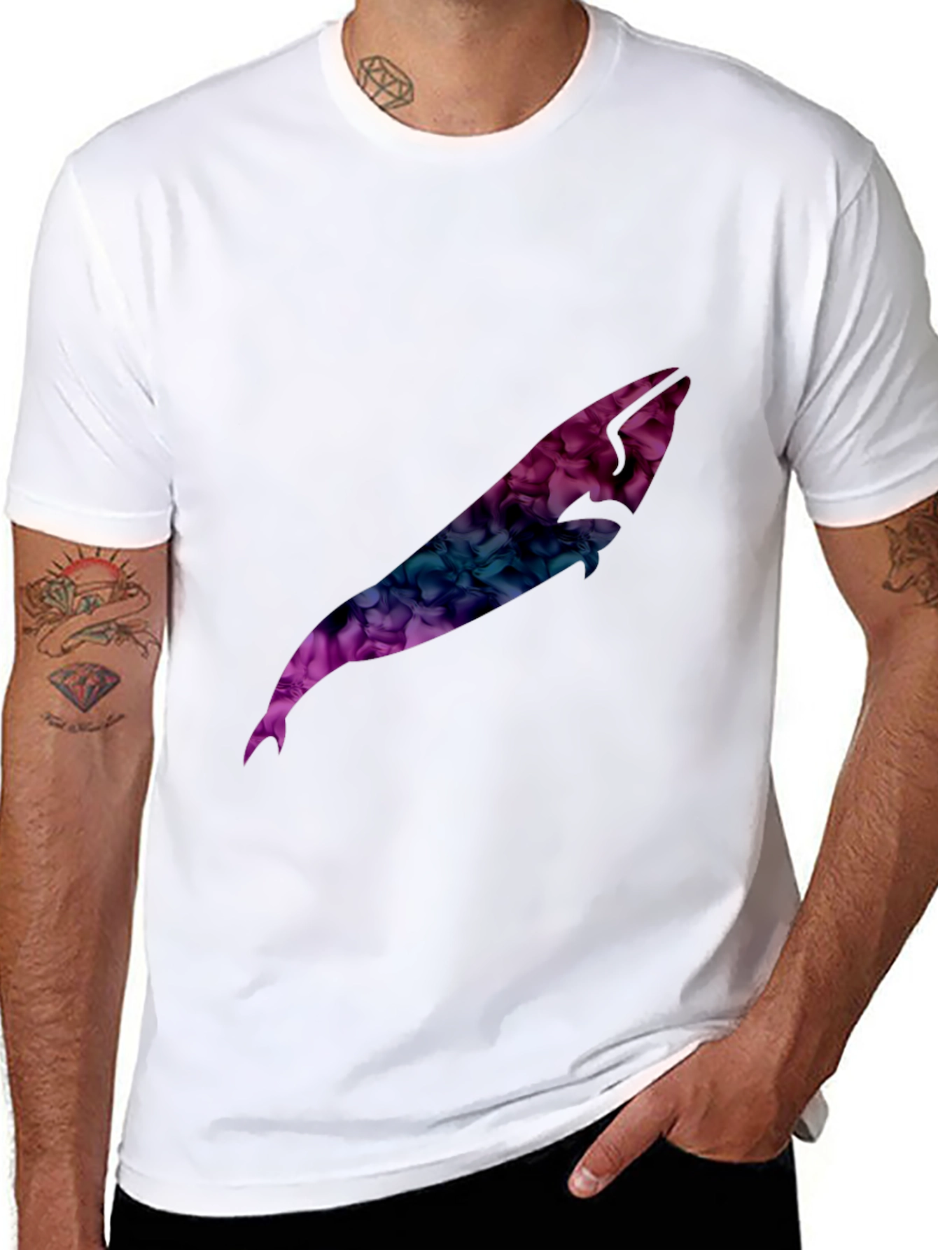 Abstract Design Black T-Shirt