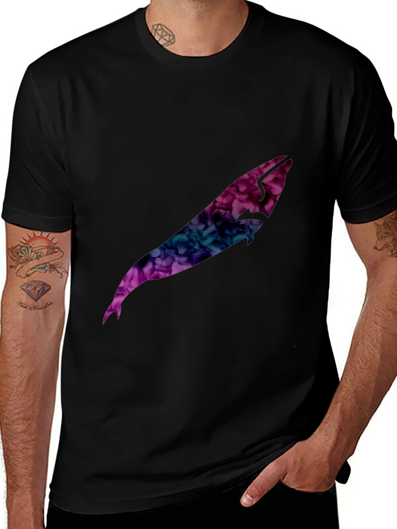 Abstract Design Black T-Shirt