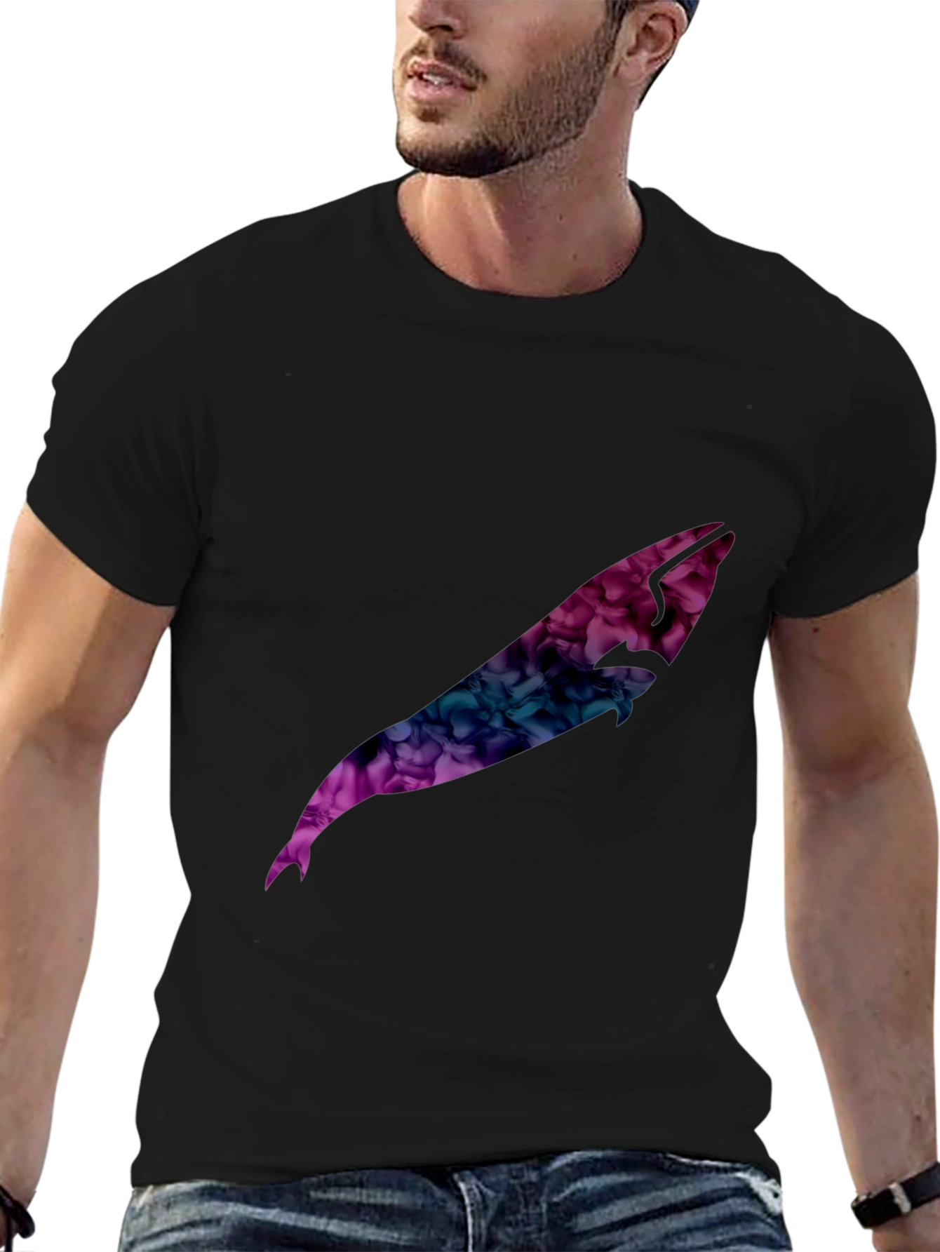 Abstract Design Black T-Shirt