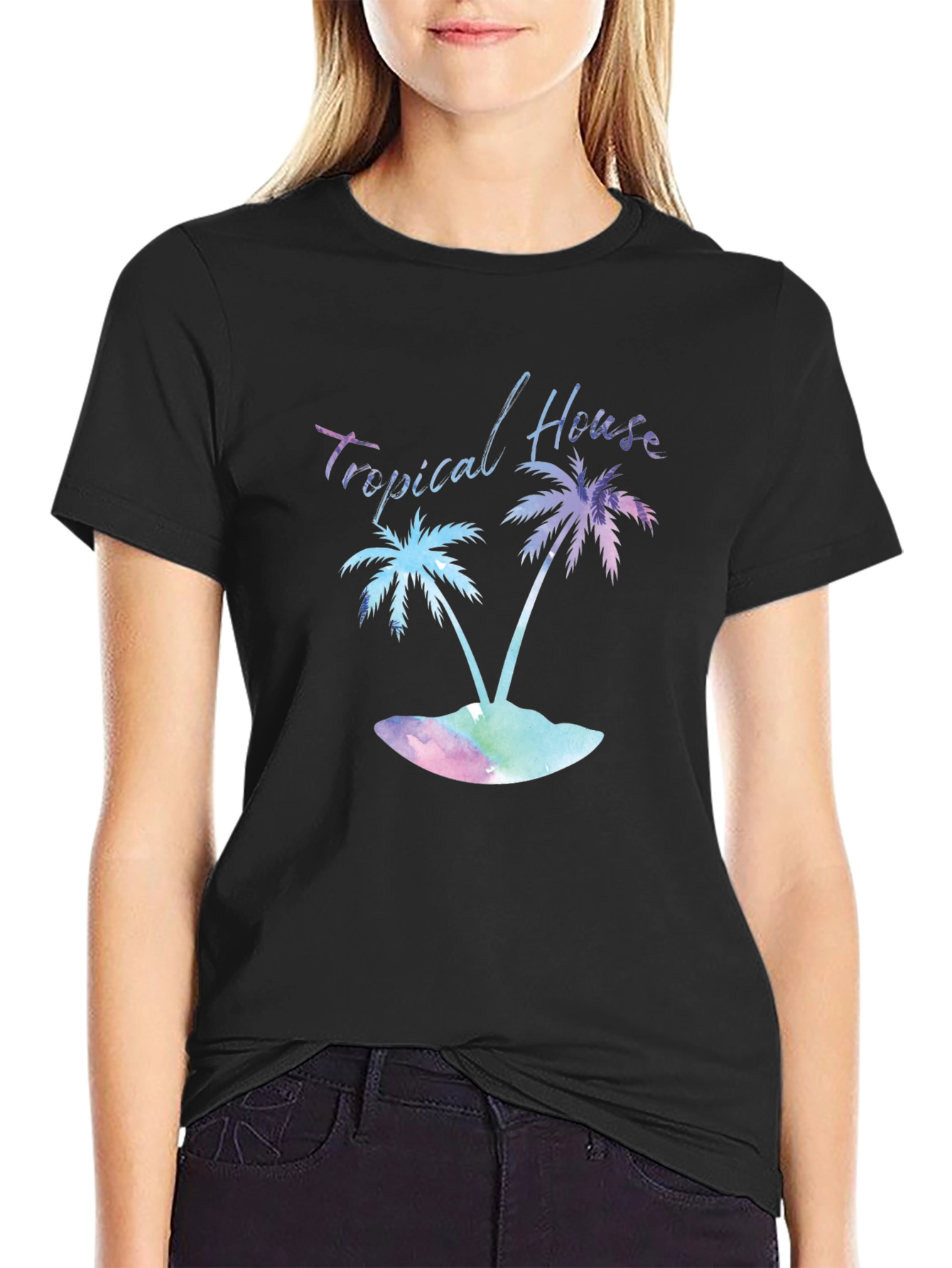 Tropical House Graphic T-Shirt - Island Vibes