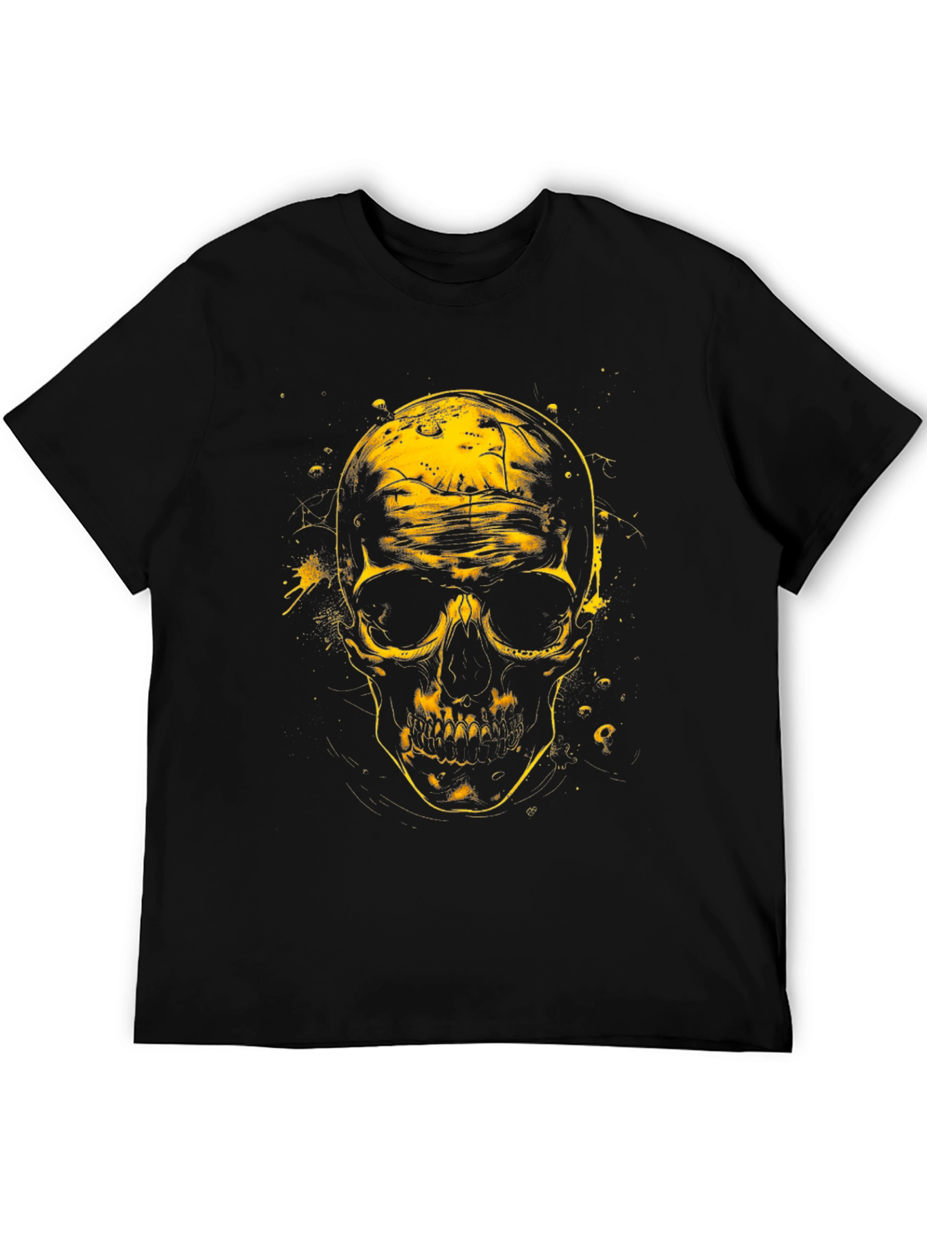 Skull Graphic Tee - Black Cotton