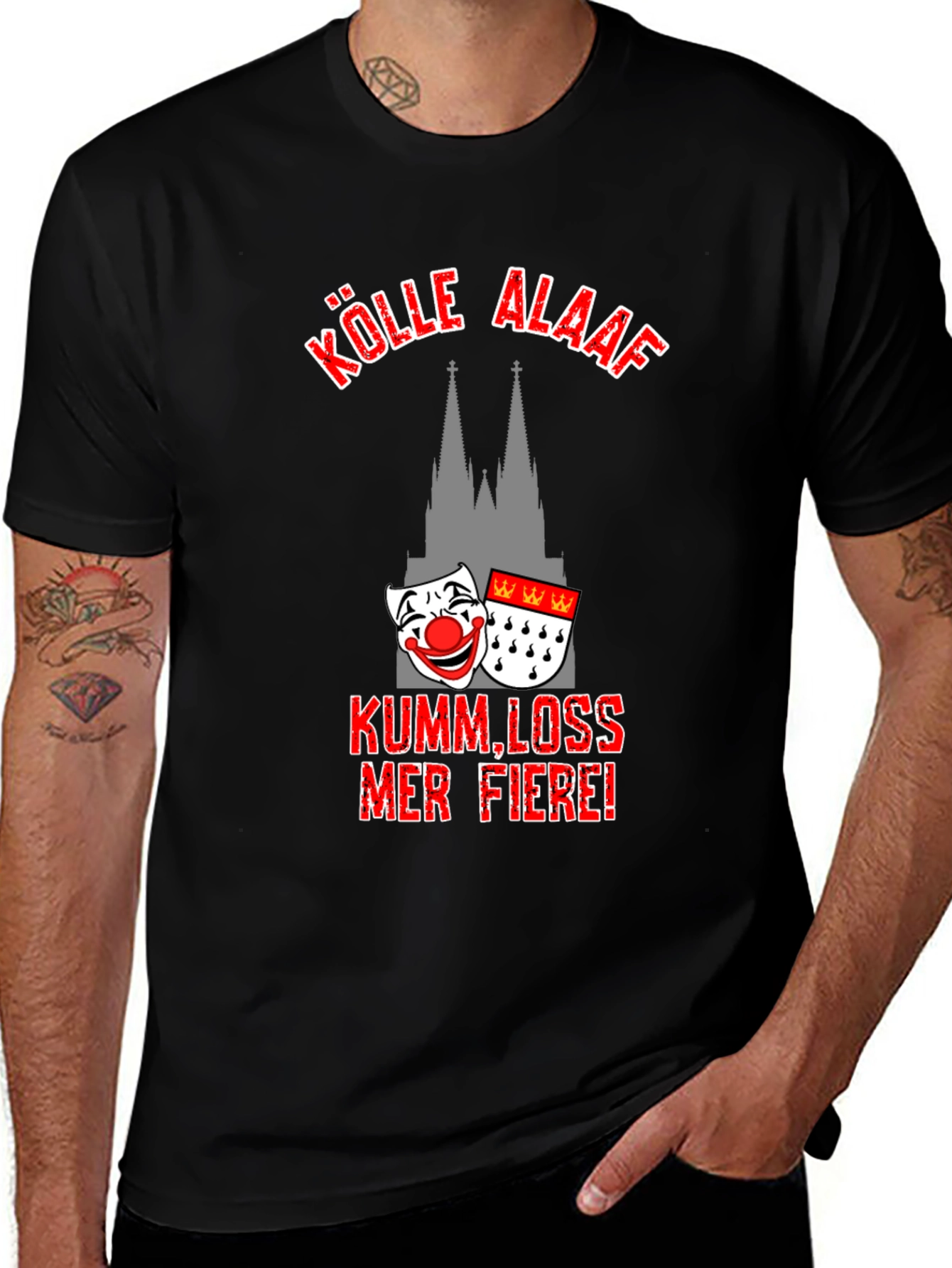 Kölle Alaaf Black T-Shirt - Cologne Carnival Tee