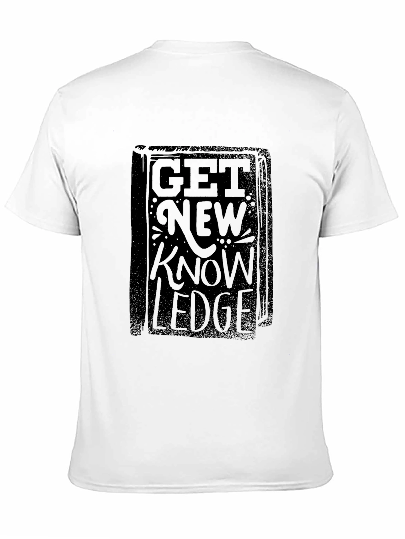 Get New Knowledge Black Graphic T-Shirt