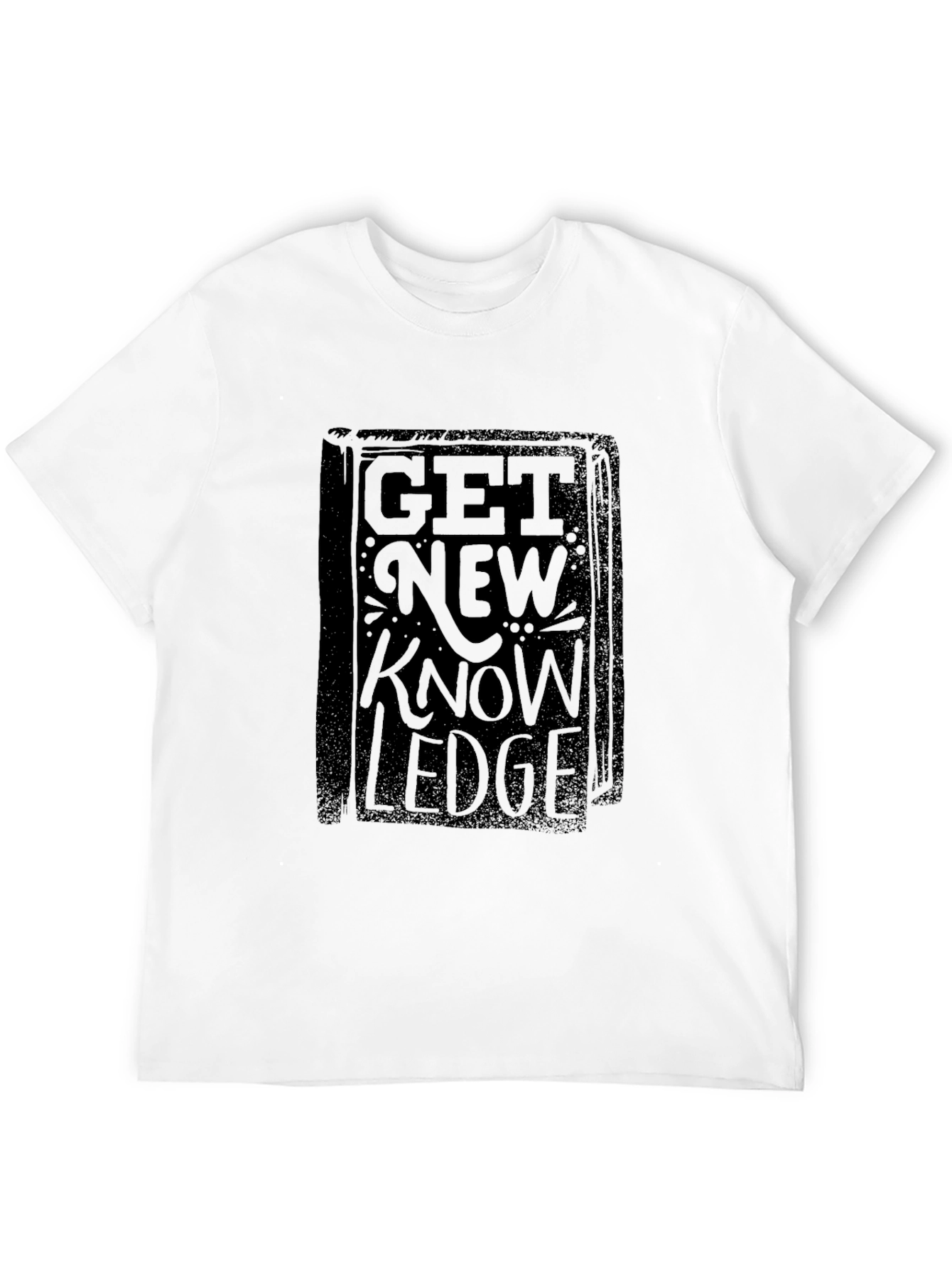 Get New Knowledge Black Graphic T-Shirt