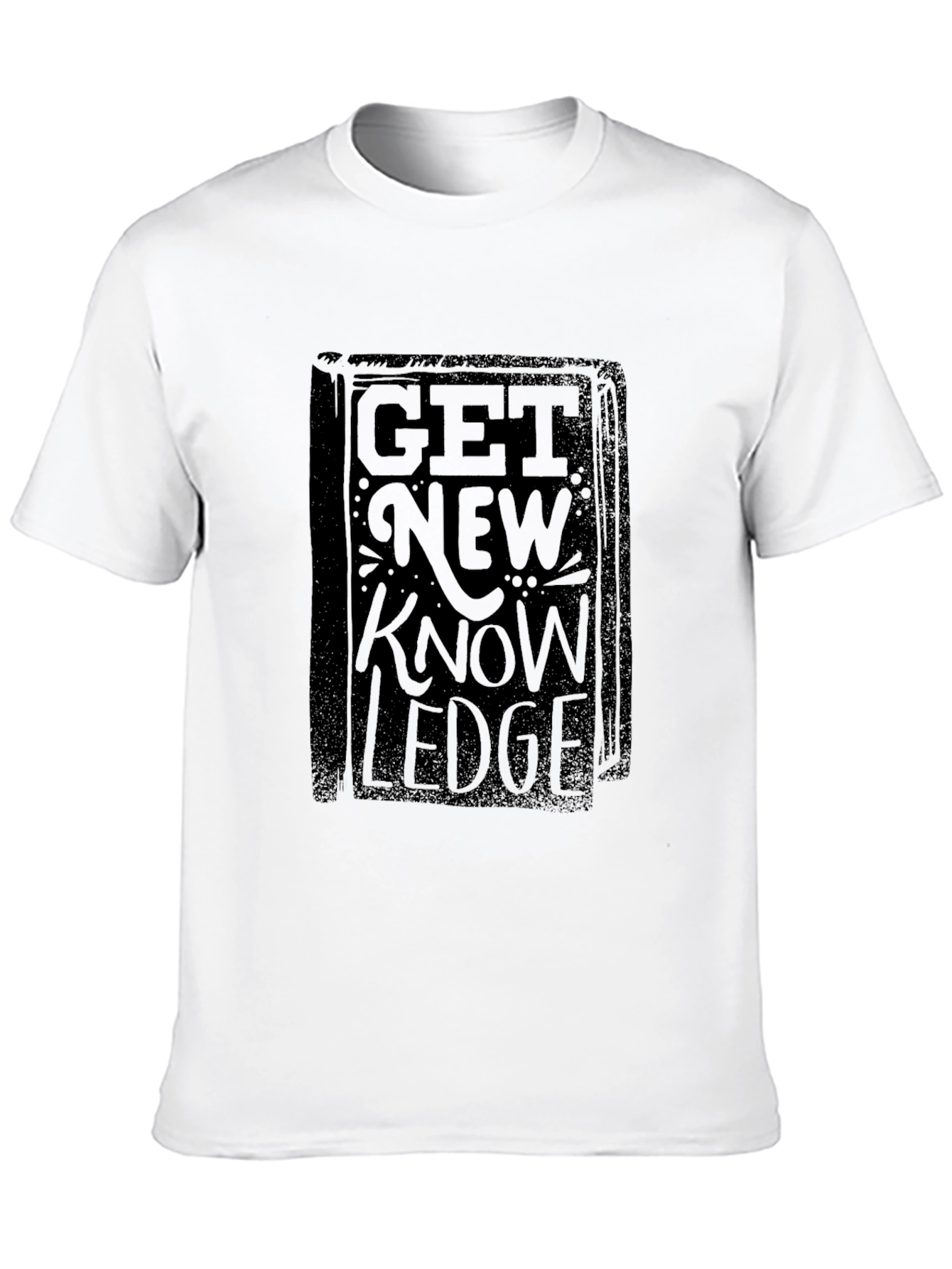 Get New Knowledge Black Graphic T-Shirt
